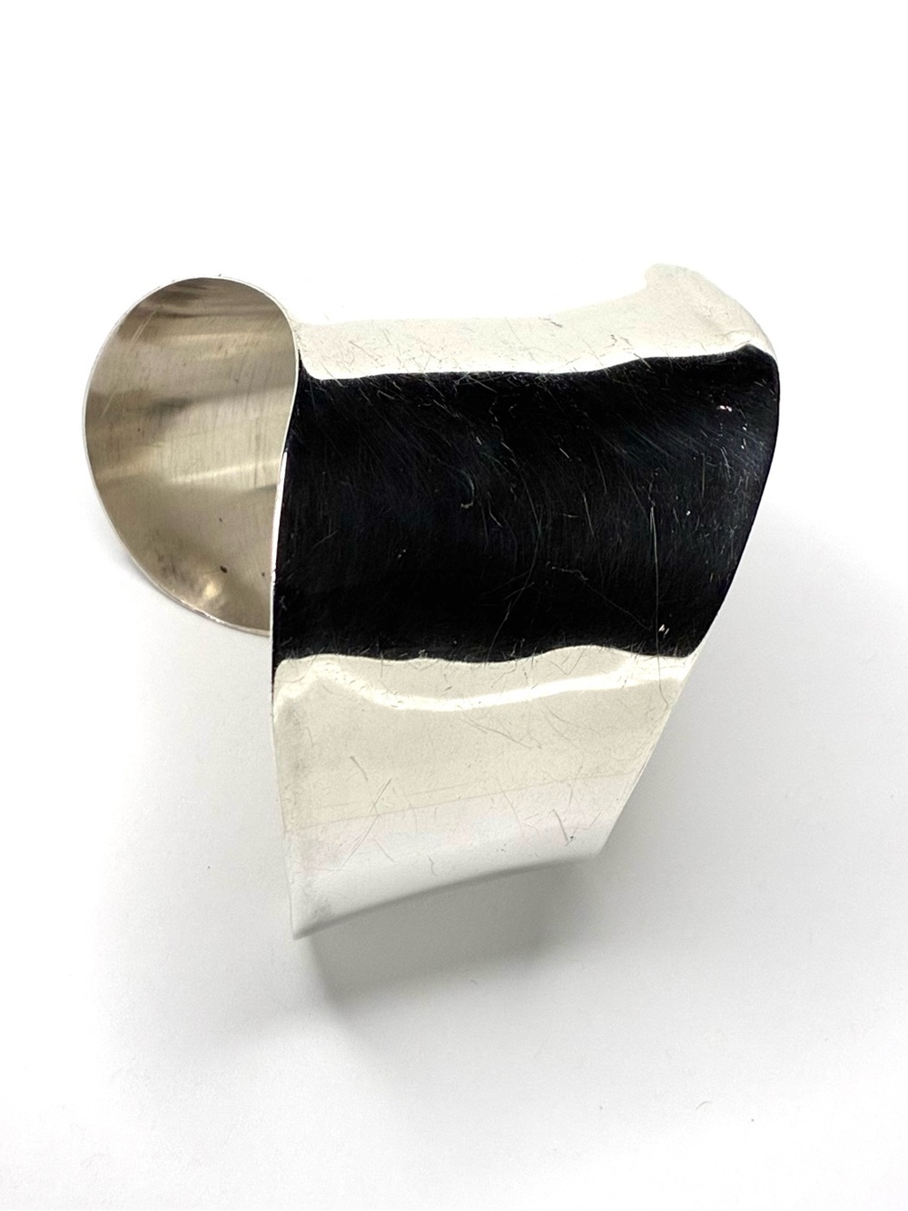 Kabana Sterling Silver Wavy Bone Style Cuff Bracelet - Picture 7 of 9